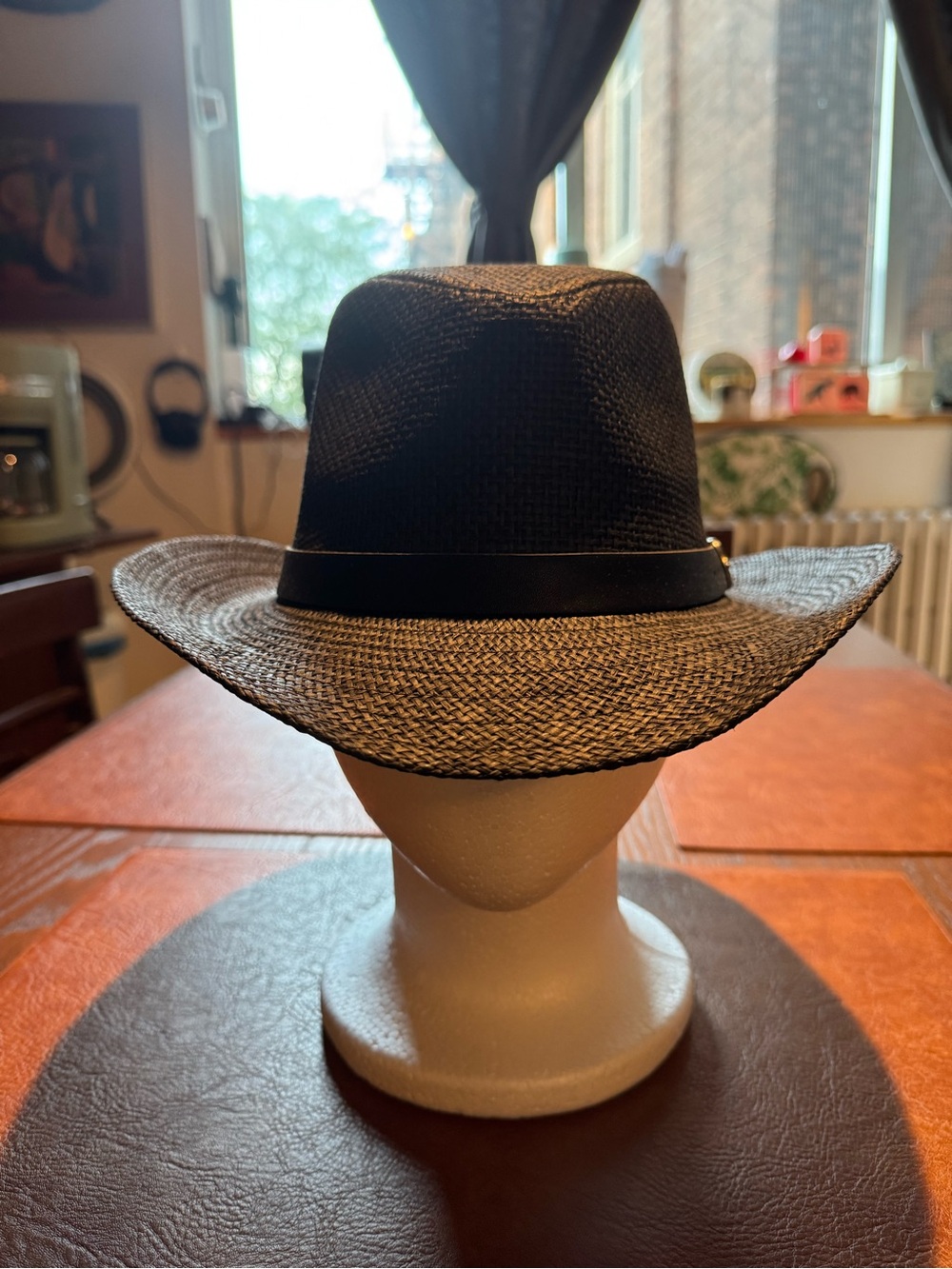 Woven Straw ‘Cowboy’ Hat with Black Band